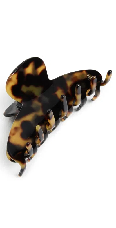 Alexandre De Paris Hair Clip Dark Tortoise In Brown