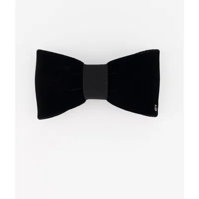 Alexandre De Paris Josephine Velvet Bow Barette In Black