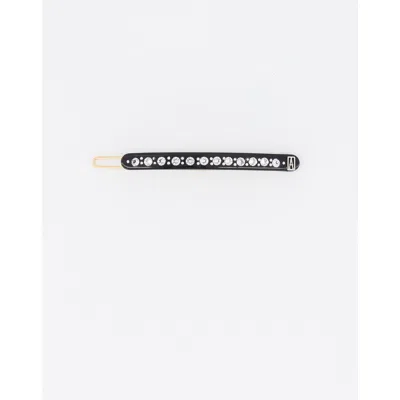 Alexandre De Paris Le Marais Strass Acetate Side Barette In Black