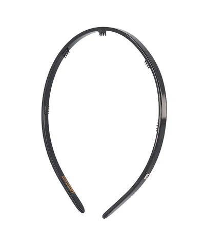 Alexandre De Paris Louvre Thin Acetate Headband In Black