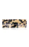 Alexandre De Paris Rectangle Barrette In Burgundy
