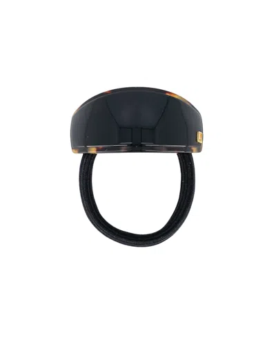 Alexandre De Paris Notre Dame Acetate Ponytail Holder In Black