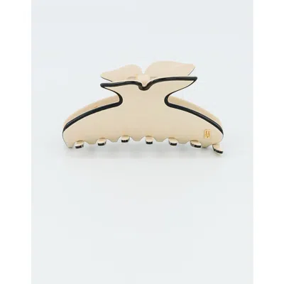 Alexandre De Paris Olympiades Medium Acetate Hair Clip In Gray