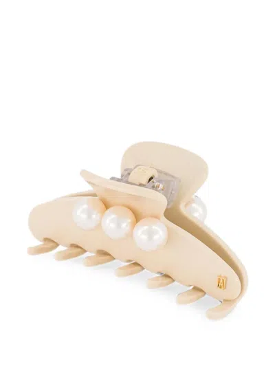 Alexandre De Paris Oversize Pearl-embellished Hair Clip In Neutrals