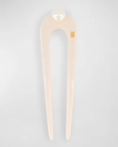 Alexandre De Paris Pearly Acetate Hairpin In White