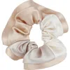 Alexandre De Paris Premiere Dame Silk Scrunchie In Neutral
