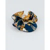 Alexandre De Paris Printed Silk Scrunchie In Blue