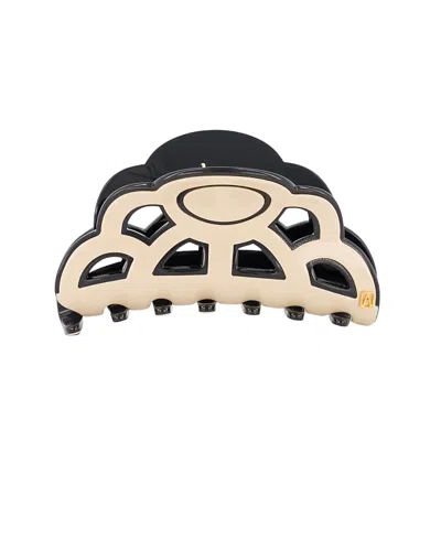 Alexandre De Paris Rue De La Paix Medium Acetate Hair Clip In Black