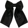 Alexandre De Paris Satin Bow Barrette In Black