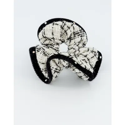 Alexandre De Paris Serenade Velvet And Crystals Scrunchie In Multi