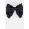 Alexandre De Paris Silk Bow Barette In Black