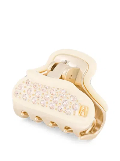 Alexandre De Paris Small Vendome Crystal-embellished Hair Clip In Neutrals