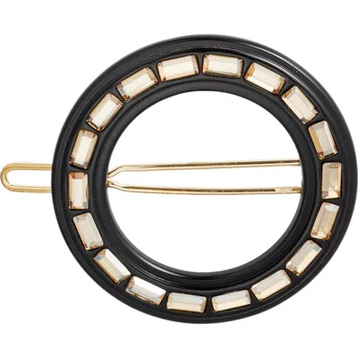 Alexandre De Paris Swarovski Crystal Barrette In Black