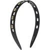 Alexandre De Paris Swarovski Crystal Headband In Black