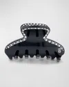 Shop Alexandre De Paris Swarovski Crystal Small Jaw Hair Clip In Black
