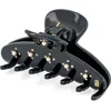 Alexandre De Paris Swarovski Faux Pearl & Crystal Claw Clip In Black