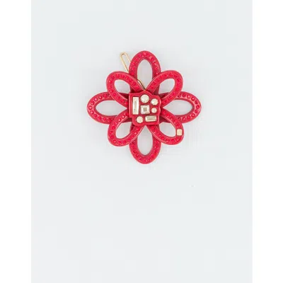 Alexandre De Paris Tango Strass Side Barette In Brown