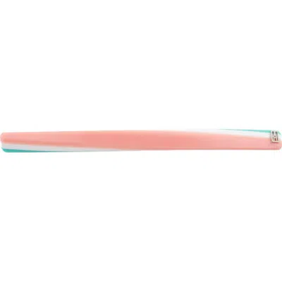 Alexandre De Paris Thin Stripes Acetate Barrette In Pink