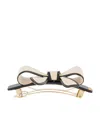 Alexandre De Paris Timeless Tenderly Bow Slide Hair Clip In Neutral