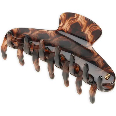 Alexandre De Paris Tortoise Pattern Claw Clip In Brown