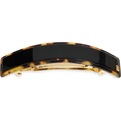 Alexandre De Paris Tortoiseshell Pattern Barrette In Black