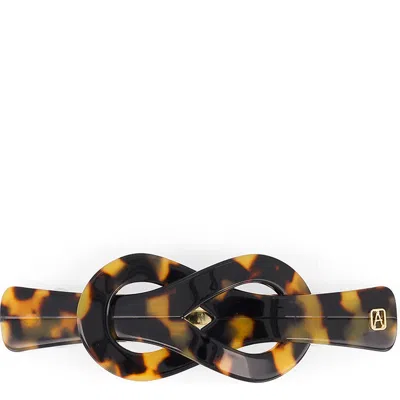 Alexandre De Paris Tortoiseshell Pattern Barrette In Brown