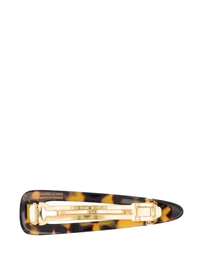 Alexandre De Paris Tortoiseshell-effect Hair Clip In Brown