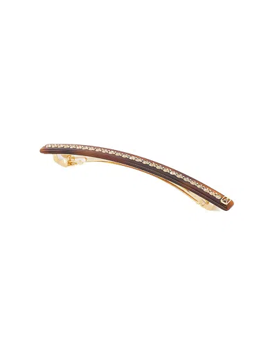 Alexandre De Paris Tuilerie Thin Barrette With Swarovski Strass In Multi