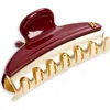 Alexandre De Paris Two-tone Claw Clip In Burgundy