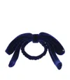 Alexandre De Paris Velvet Timeless Lucie Bow Hairband In Blue