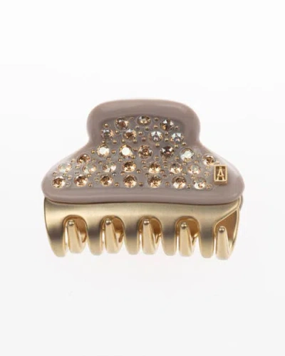 Alexandre De Paris Vendome Crystals Small Hair Clip In Gray