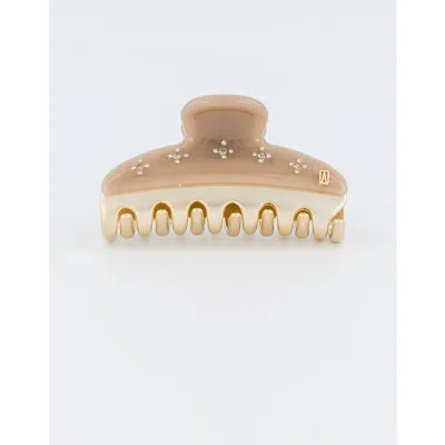 Alexandre De Paris Vendome Etoile Medium Swarovski® Crystal Embellished Hair Clip In Brown