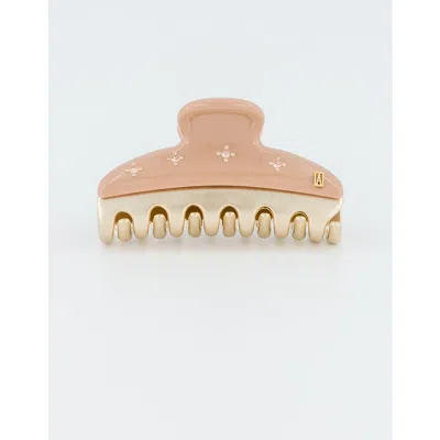 Alexandre De Paris Vendome Etoile Medium Swarovski® Crystal Embellished Hair Clip In Sand