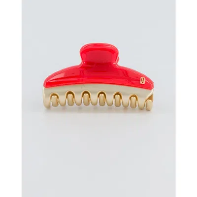 Alexandre De Paris Vendome Hair Claw Clip In Red