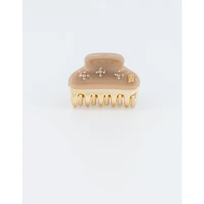 Alexandre De Paris Vendome Soleil Levant Acetate And Crystals Hair Claw Clip In Brown