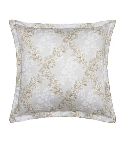 Alexandre Turpault Cotton Rocaille Square Pillowcase In Gold