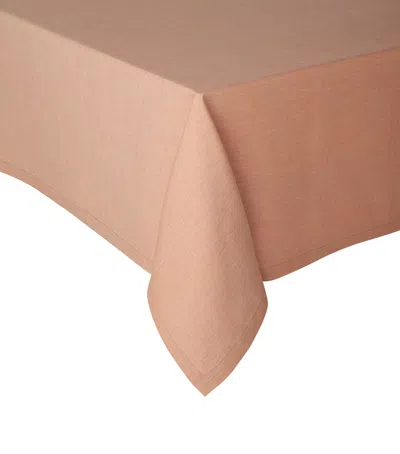 Alexandre Turpault Linen Chambray Tablecloth In Red