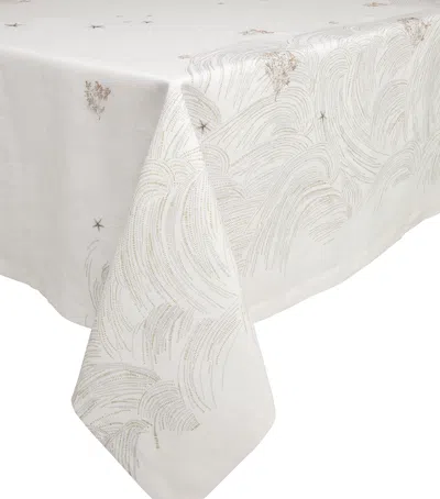 Alexandre Turpault Oceanide Blanc Tablecloth In White