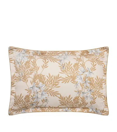 Alexandre Turpault Organic Cotton Promenade Pillowcase In Brown