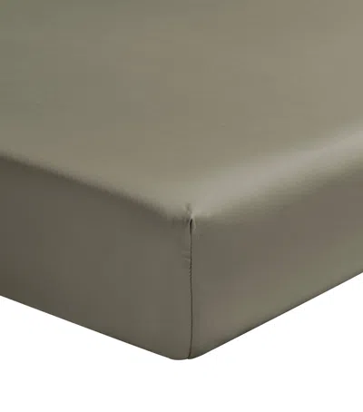 Alexandre Turpault Teophile Super King Fitted Sheet In Green