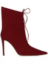 Alexandre Vauthier 105mm Pointed-toe Suede Boots In Red