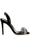 Alexandre Vauthier 105mm Pvc & Satin Sandals In 黑色
