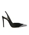 Alexandre Vauthier 110mm Crystal-embellished Satin Pumps In Black