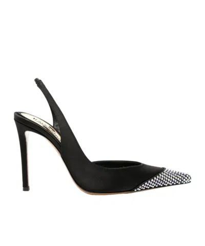 Alexandre Vauthier 110mm Crystal-embellished Satin Pumps In Black