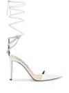 Alexandre Vauthier 111mm Lace-up Sandals In White