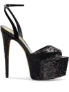 Alexandre Vauthier 116mm Sequin-embellished Sandal In Black