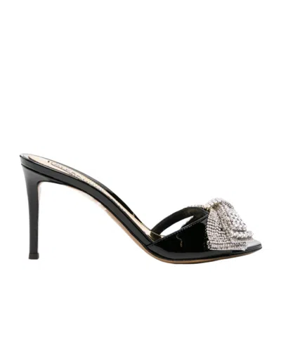 Alexandre Vauthier 90mm Bow-detail Leather Pumps In Black