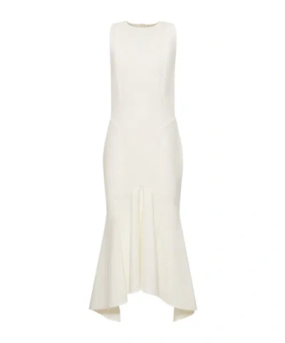 Alexandre Vauthier A Sleeveless Horn Hem Dress In White