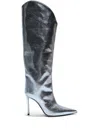 Alexandre Vauthier Alex 105mm Knee-high Boots In Blue