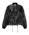 Alexandre Vauthier Black Sequin Bomber Jacket In Black
